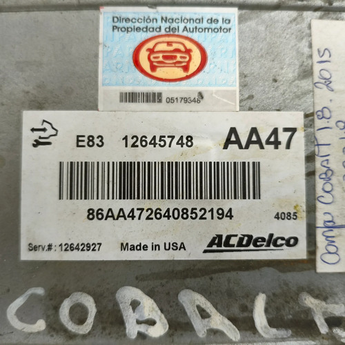 Modulo De Inyeccion Chevrolet Cobalt 1.8 (05179348) - Imagen 2