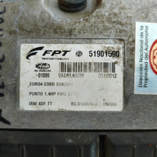 Modulo De Inyeccion Fiat Punto 1.4 8v (05623589) - Imagen 3