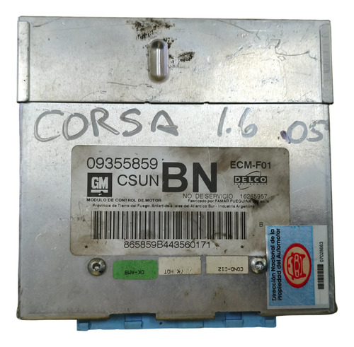 Modulo De Inyeccion Chevrolet Corsa 1.6 8v (07028663)
