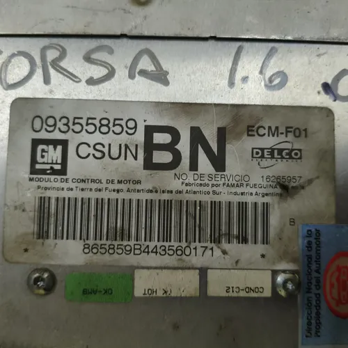 Modulo De Inyeccion Chevrolet Corsa 1.6 8v (07028663) - Imagen 2