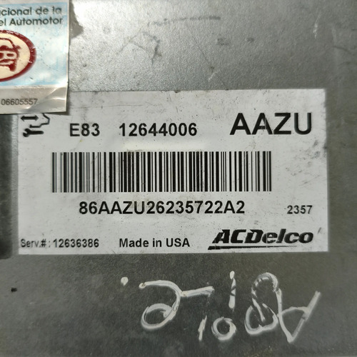 Modulo De Inyeccion Chevrolet Agile 1.4 8v (06605557) - Imagen 2